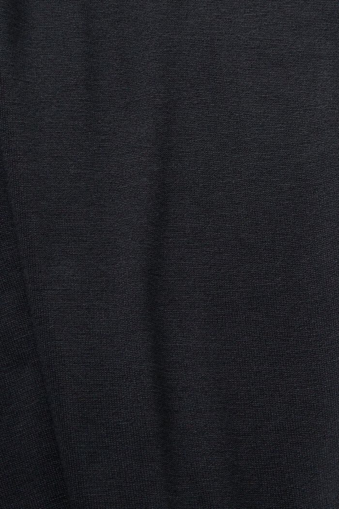 Viskose-T-Shirt mit weitem, rundem Ausschnitt, BLACK, detail image number 5