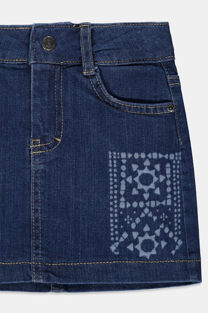 Jeans-Minirock mit Print, BLUE LIGHT WASHED, detail image number 2