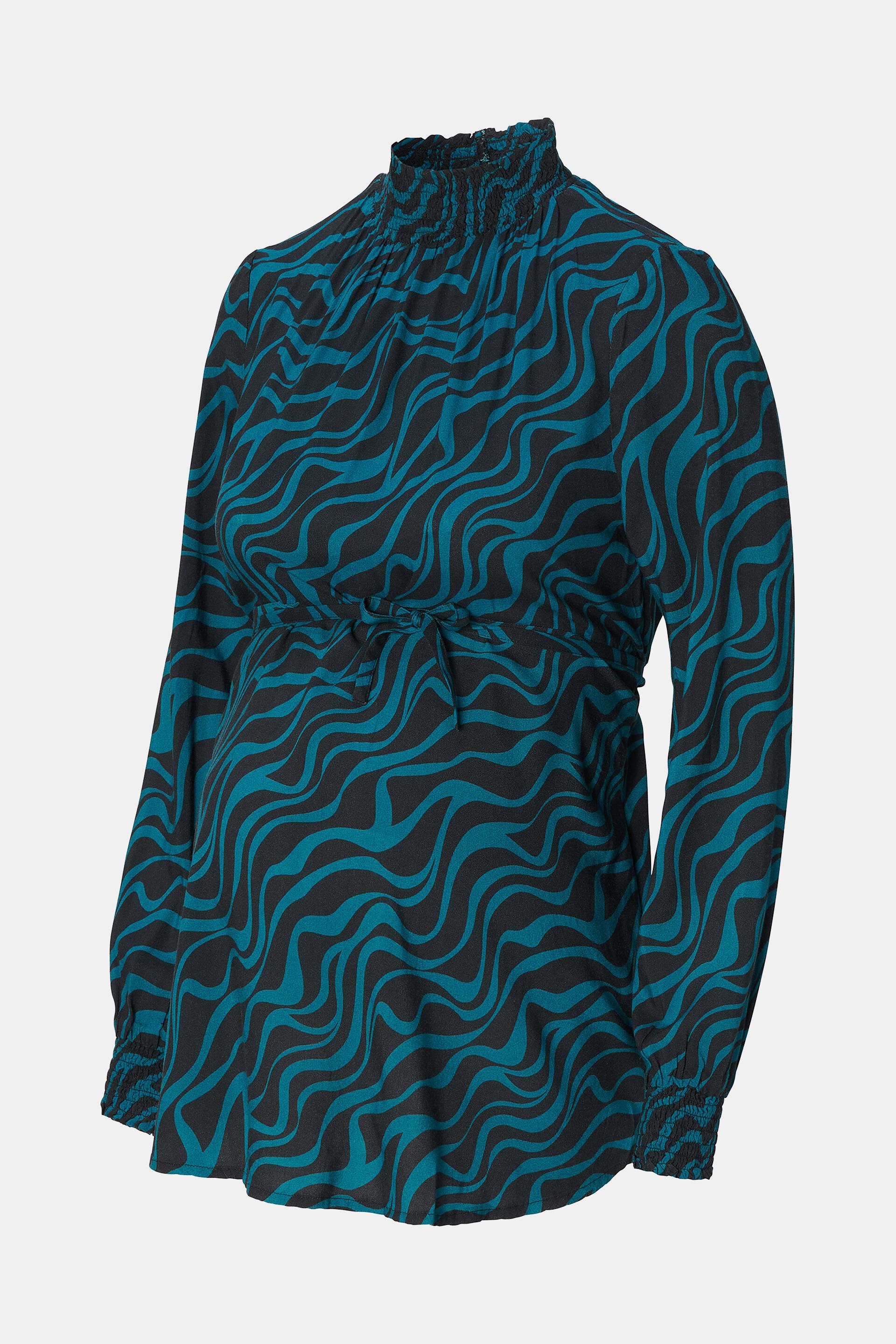 ESPRIT - Bluse mit Stehkragen und Muster in unserem Online Shop
