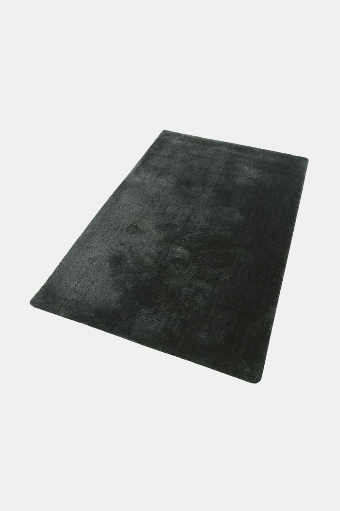 Hochflor-Teppich im unifarbenen Design, STEEL GRAY, detail image number 2