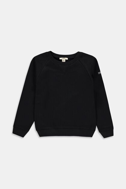 Sweatshirt aus Baumwolle, BLACK, overview