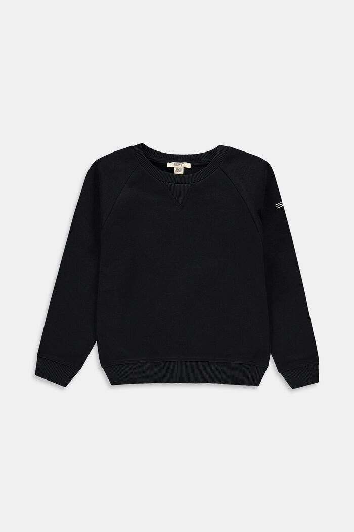 Sweatshirt aus Baumwolle, BLACK, detail image number 0