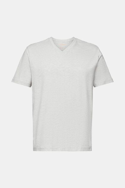 T-Shirt mit V-Ausschnitt aus Bio-Baumwollmix