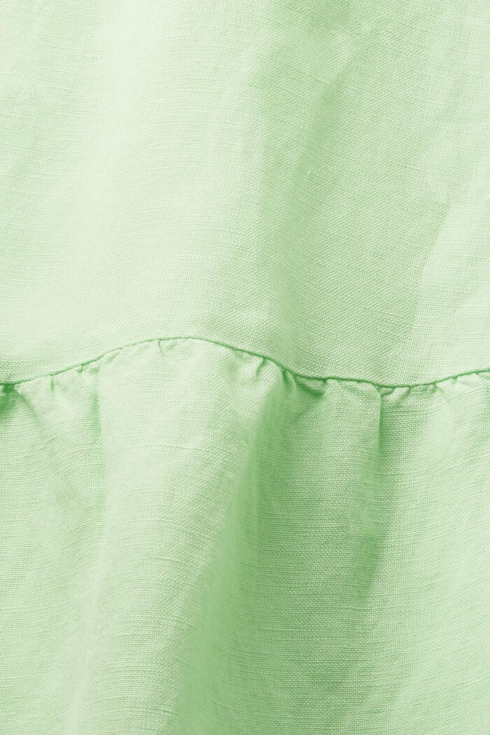 Bluse aus Leinenmix, CITRUS GREEN, detail image number 4