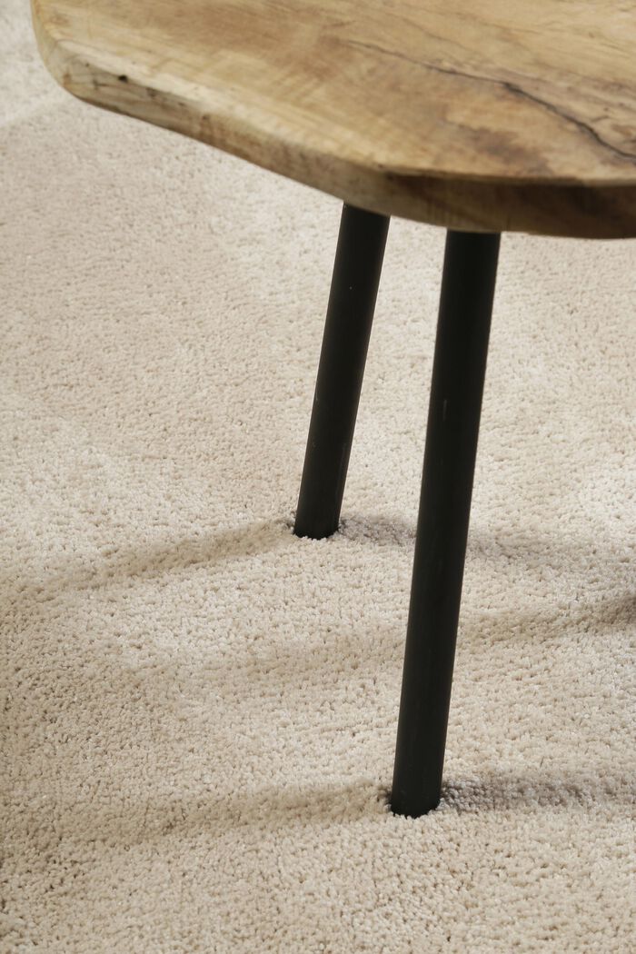 Hochflor-Teppich im unifarbenen Design, BEIGE, detail image number 1