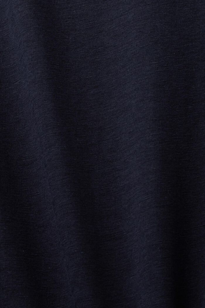 T-Shirt mit Rundhalsausschnitt, 100 % Baumwolle, NAVY, detail image number 5