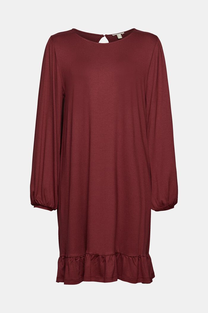 Jerseykleid aus LENZING™ ECOVERO™, GARNET RED, detail image number 7