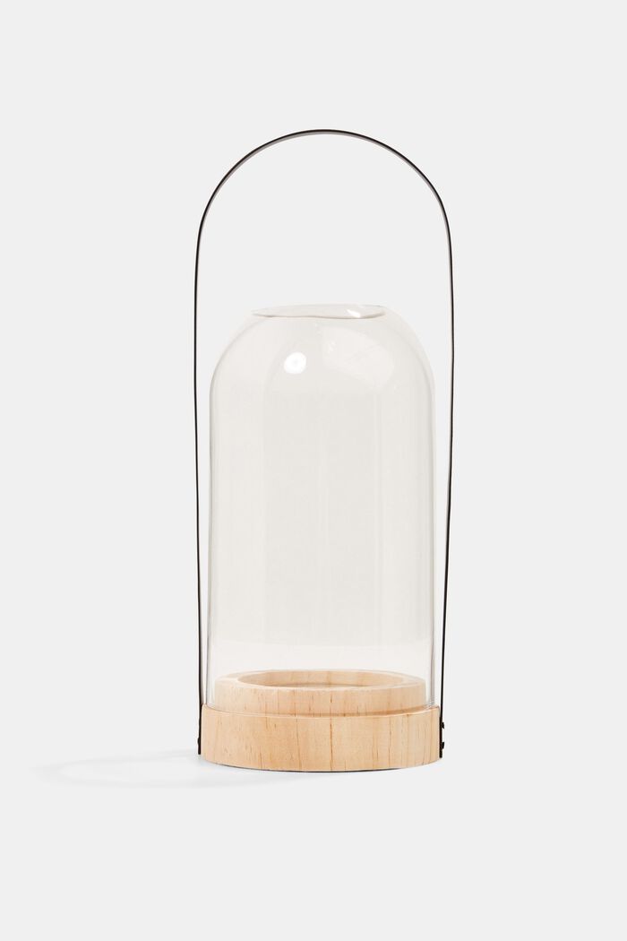 Glas-Windlicht mit Metallbogen 38 cm hoch, NATURE, detail image number 0
