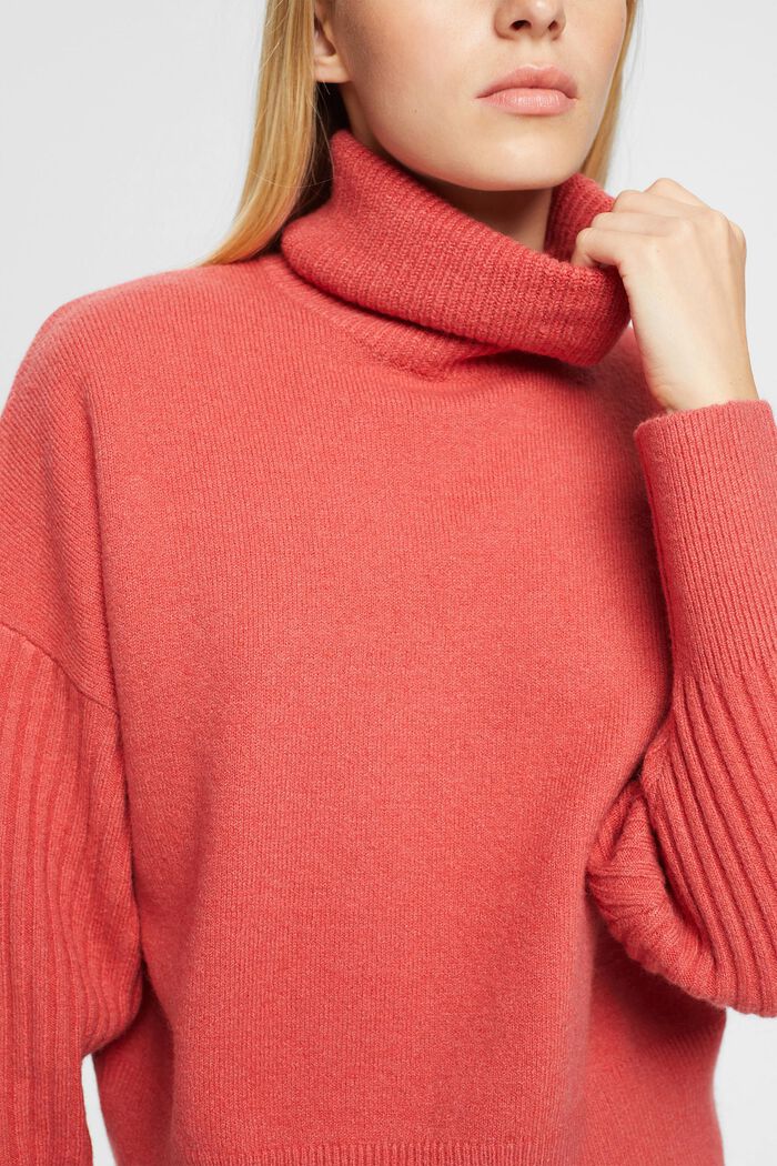 Sweaters, CORAL, detail image number 2