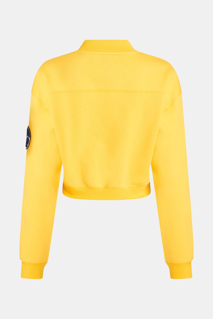 Cropped College-Sweatshirt mit Patches, YELLOW, detail image number 5