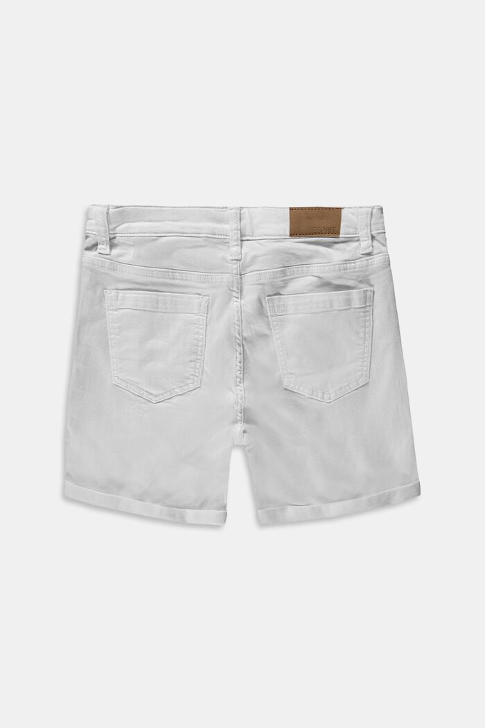 Recycelt: Jeans-Shorts mit Verstellbund, WHITE, detail image number 1