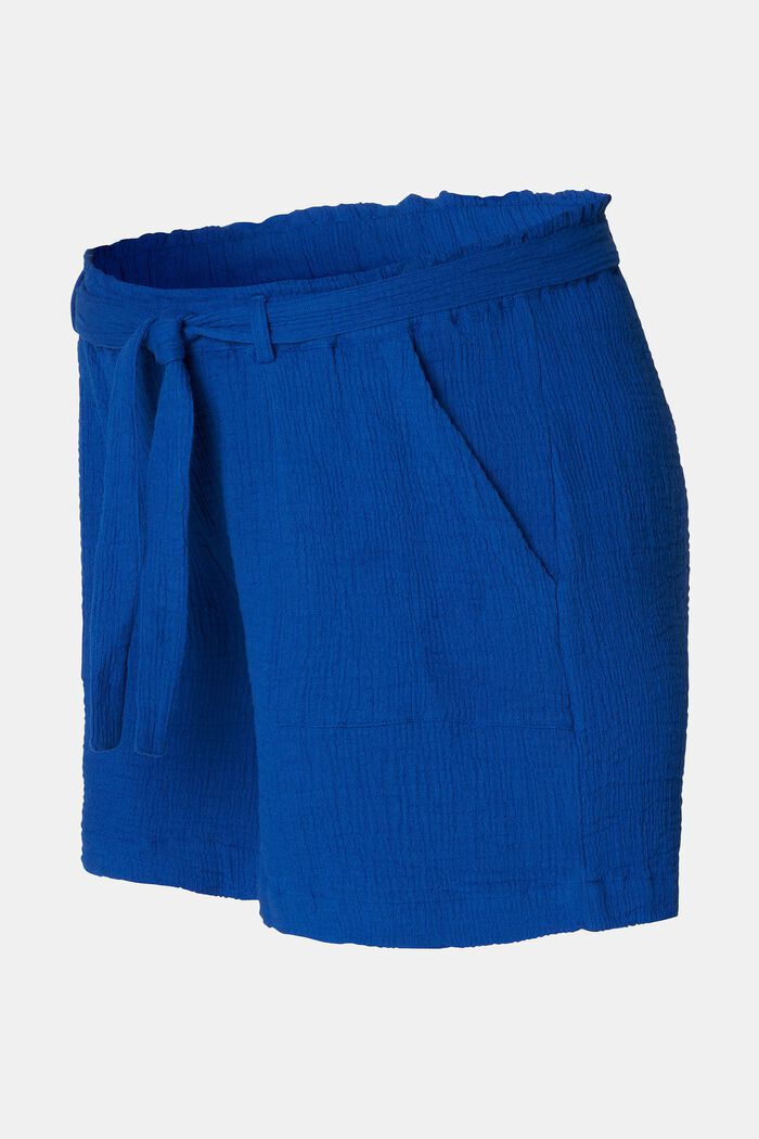 MATERNITY Shorts mit Unterbauchbund und Gürtel, ELECTRIC BLUE, detail image number 4