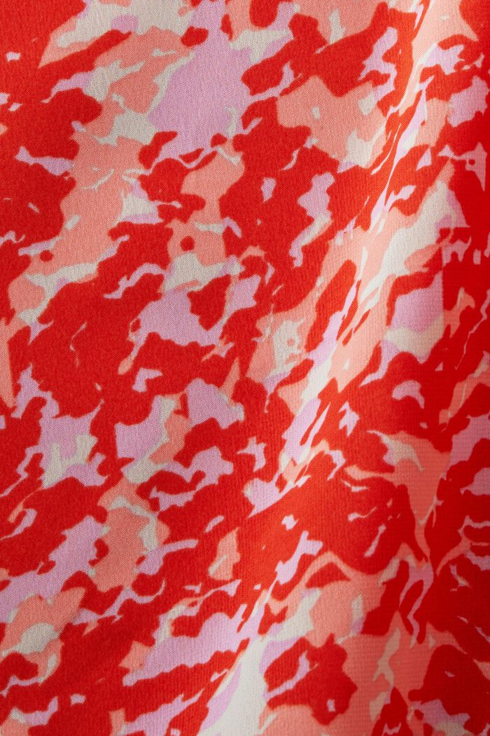 Crêpe-Chiffon-Bluse mit Print, PASTEL ORANGE, detail image number 5