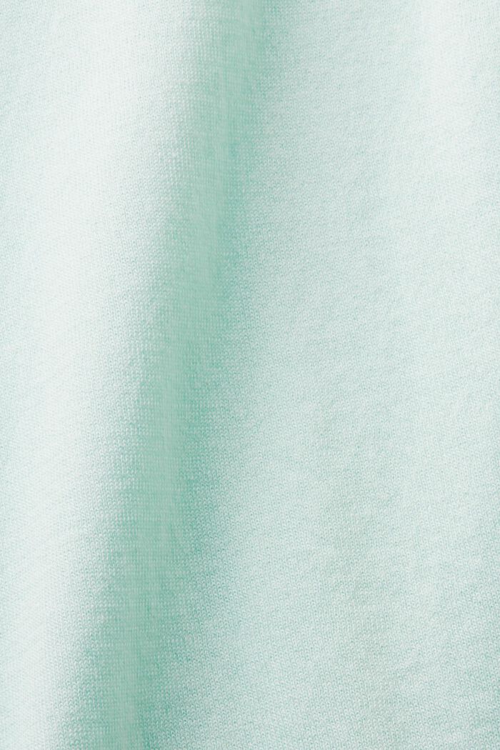Polo-Pullover aus Baumwollmix, LIGHT AQUA GREEN, detail image number 5