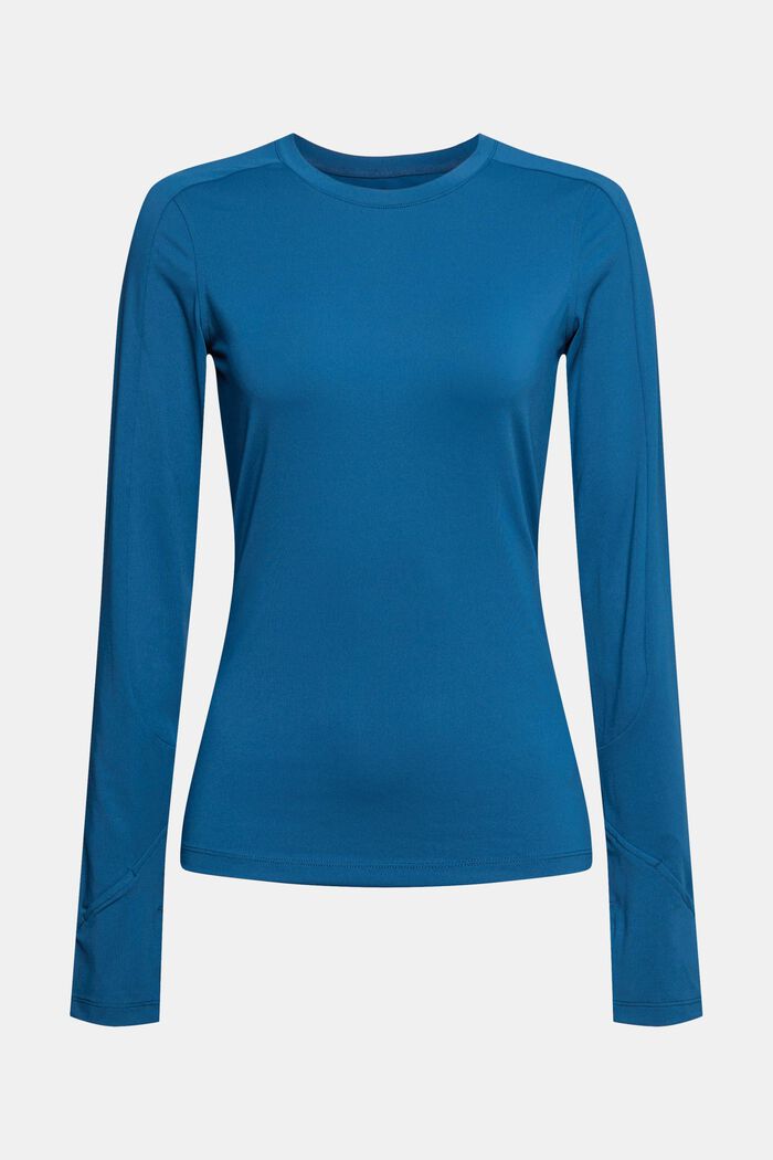 Recycelt: Active-Longsleeve mit E-DRY, PETROL BLUE, detail image number 5