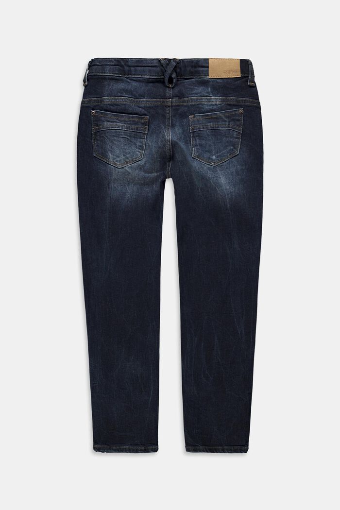 Jeans mit Verstellbund, BLUE DARK WASHED, detail image number 1