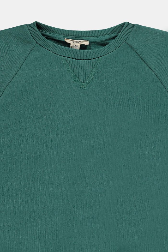 Sweatshirt aus Baumwolle, TEAL GREEN, detail image number 2