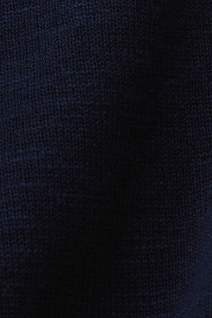 Cardigan mit V-Ausschnitt, Baumwoll-Leinenmix, NAVY, detail image number 4