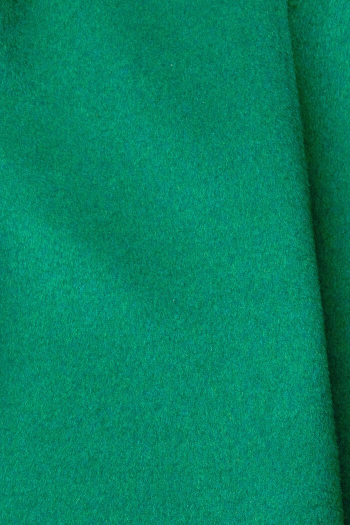 Mantel mit Wolle, EMERALD GREEN, detail image number 5
