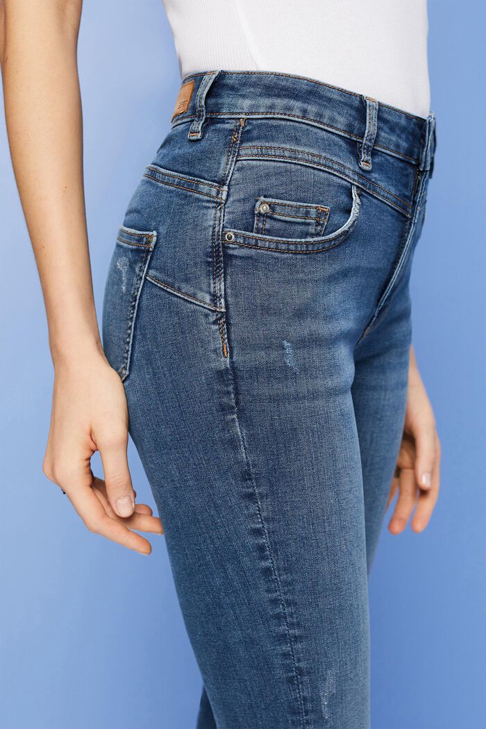 Shaping-Jeans mit hohem Bund, BLUE MEDIUM WASHED, detail image number 2