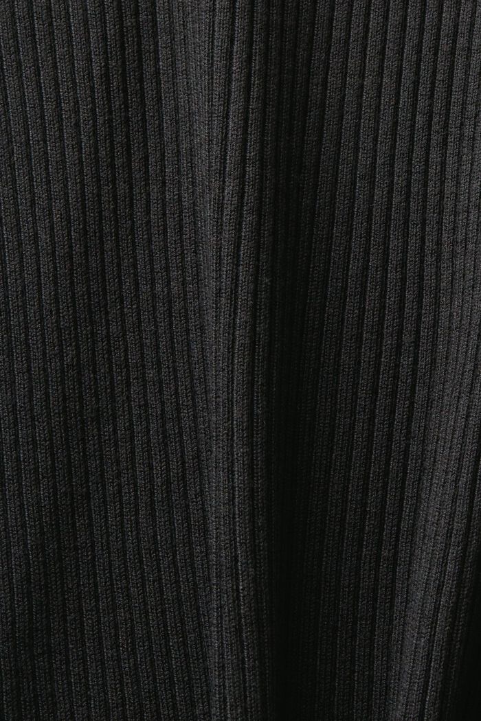 Rippstrick-Cardigan, BLACK, detail image number 5