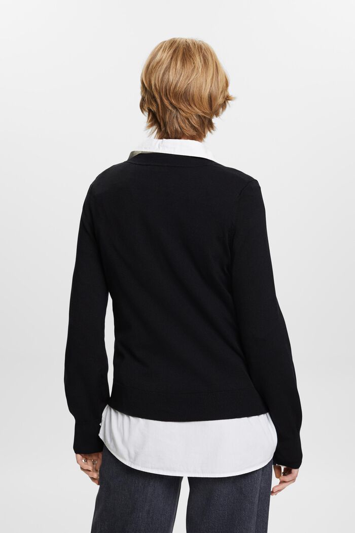 Pullover mit V-Ausschnitt, BLACK, detail image number 4