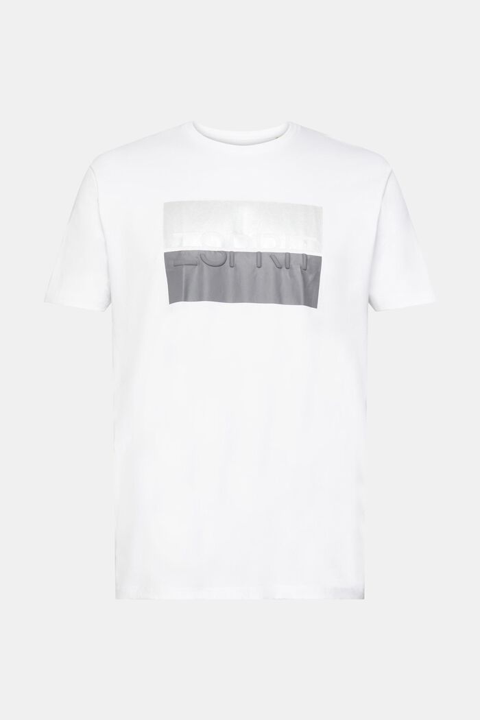 T-Shirt mit Logoprägung, WHITE, detail image number 2