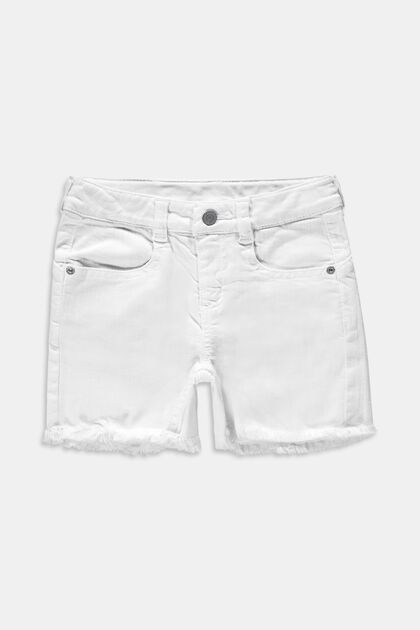 Recycelt: Shorts mit verstellbarem Bund, WHITE, overview