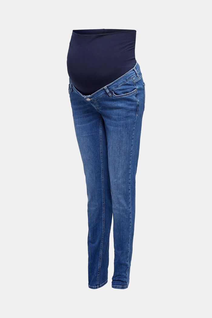 Stretch-Jeans mit Überbauchbund, MEDIUM WASHED, detail image number 4