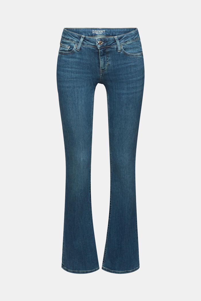 Bootcut Jeans mit mittlerer Bundhöhe, BLUE LIGHT WASHED, detail image number 7