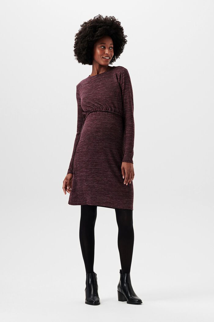 Mehrfarbiges Kleid mit Stillfunktion, PLUM BROWN, detail image number 0