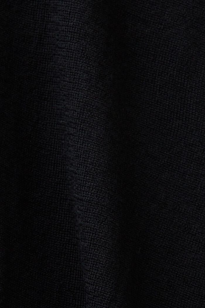 Oversize Rollkragenpullover aus Wolle, BLACK, detail image number 5