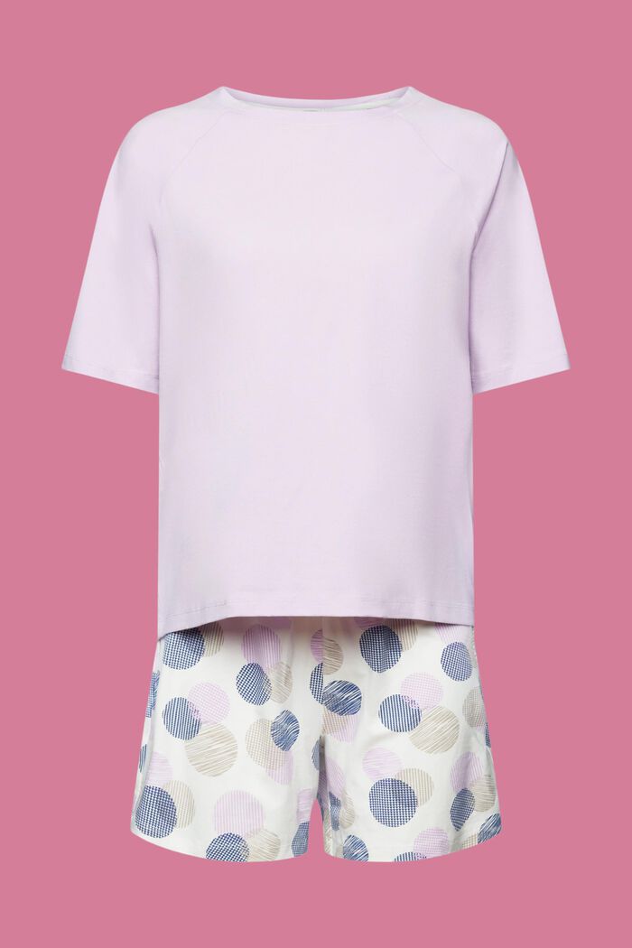 Pyjama mit Print-Shorts, VIOLET, detail image number 5