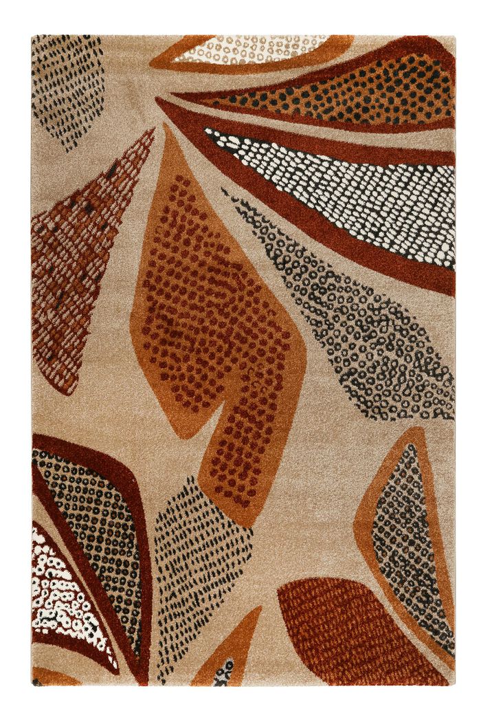 Kurzflor-Teppich mit Natur-Muster, RUST BROWN, detail image number 0
