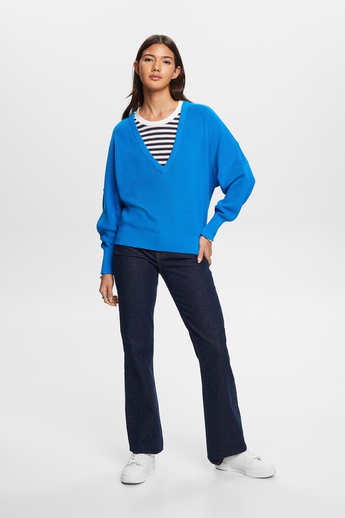 Pullover mit Fledermausärmeln, 100 % Baumwolle, BLUE, detail image number 1
