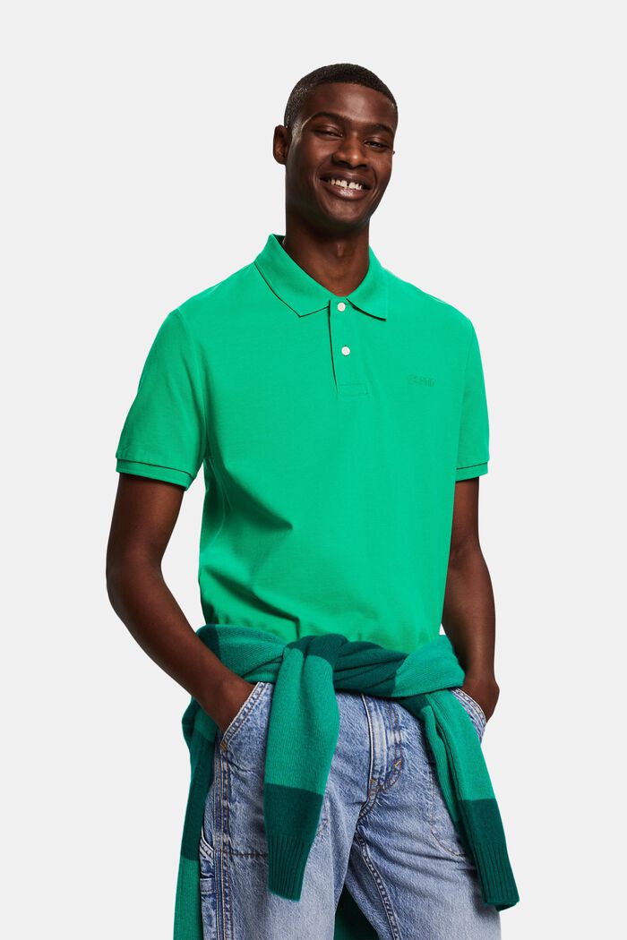 Piqué-Poloshirt, GREEN, detail image number 0