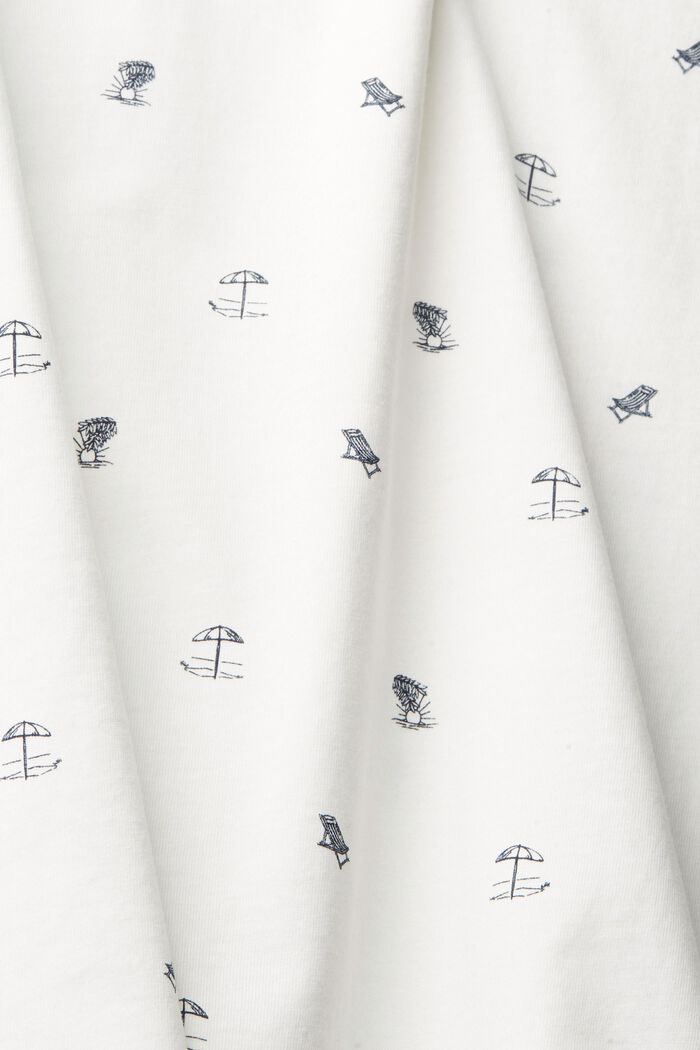 Jersey-Poloshirt mit Print, OFF WHITE, detail image number 4