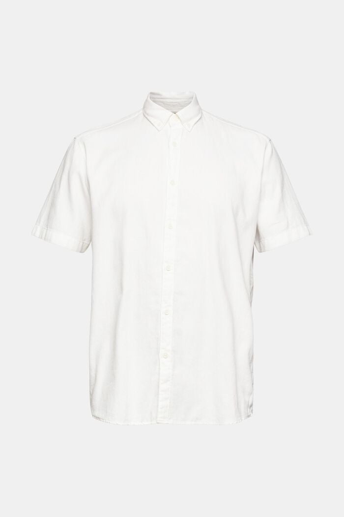 Hemd mit Button-Down-Kragen, OFF WHITE, overview