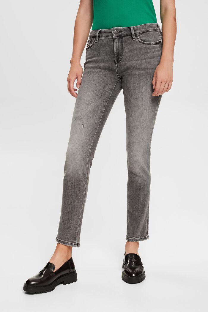 Elastische Slim-Fit Jeans, GREY MEDIUM WASHED, detail image number 1