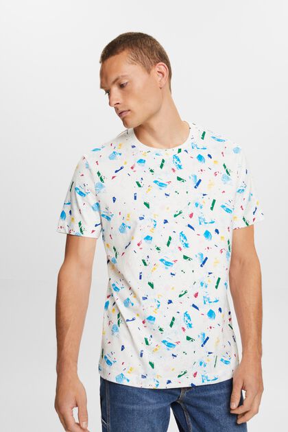 Baumwoll-T-Shirt mit Allover-Print