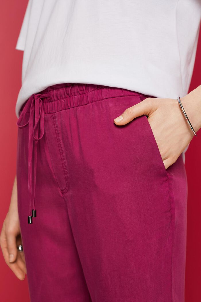 Pants mit elastischem Bund, DARK PINK, detail image number 2
