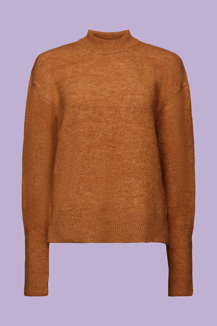 Sweatshirt mit Stehkragen, CARAMEL, detail image number 6