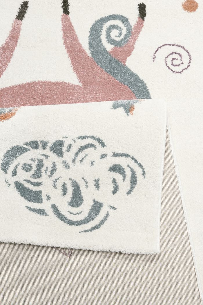 Kinder-Kurzflor Teppich mit Einhorn-Motiv, WHITE, detail image number 2