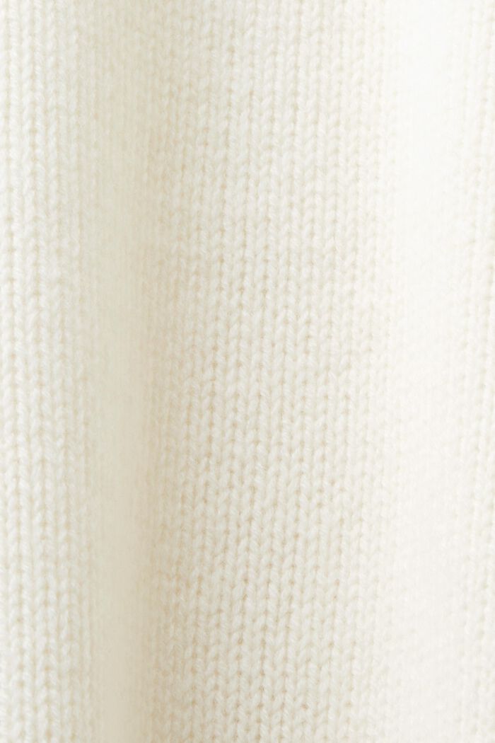 Grobstrickpullover aus Wolle-Kaschmir-Mix, OFF WHITE, detail image number 5