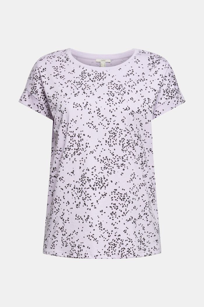 T-Shirt mit Print, 100% Baumwolle, LILAC, overview