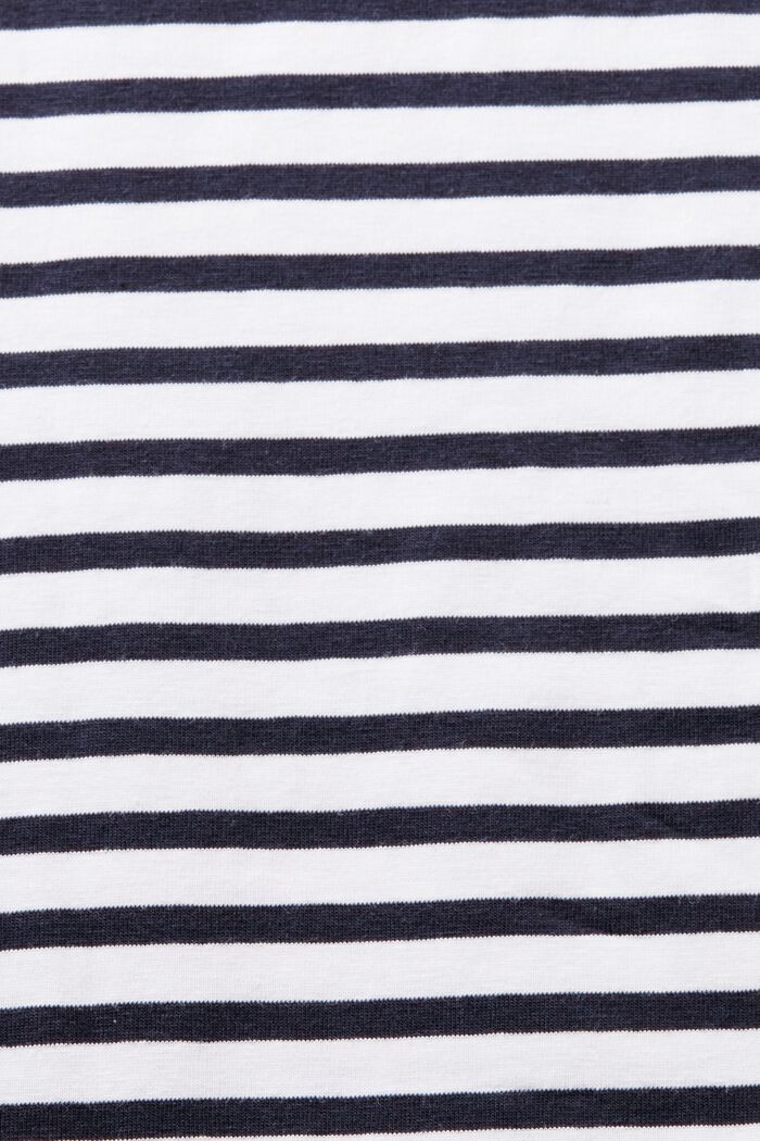 Gestreiftes Baumwoll-T-Shirt mit U-Boot-Ausschnitt, WHITE, detail image number 5