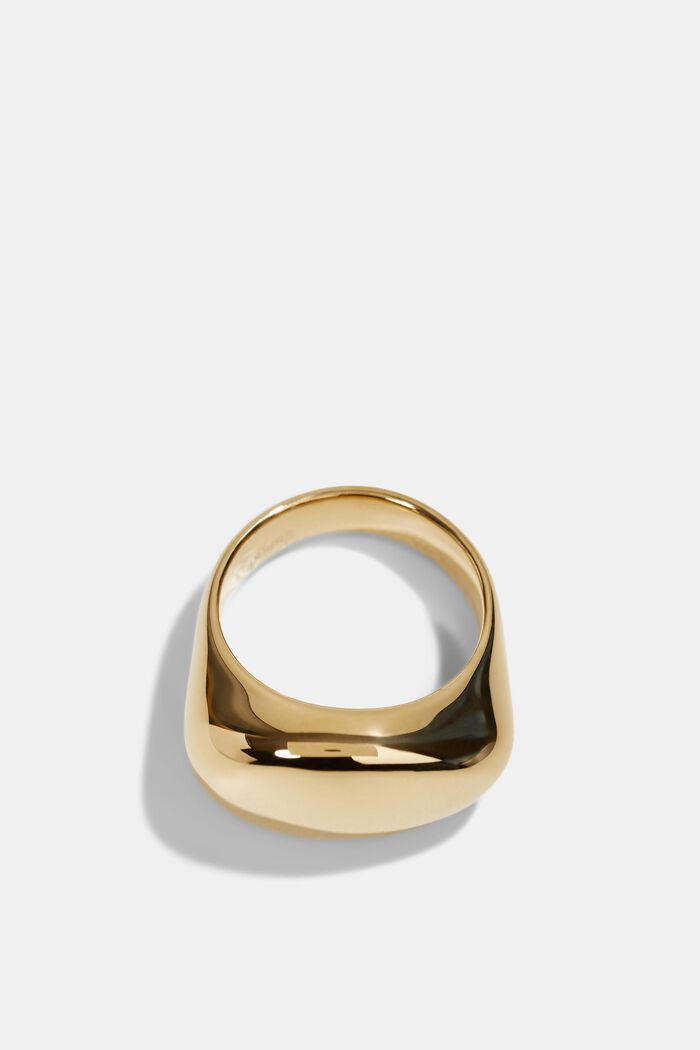 Signet-Ring aus Edelstahl, GOLD, detail image number 0