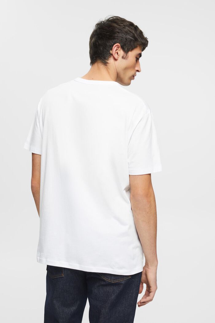 T-Shirt mit Logo-Print, Bio-Baumwolle, WHITE, detail image number 3