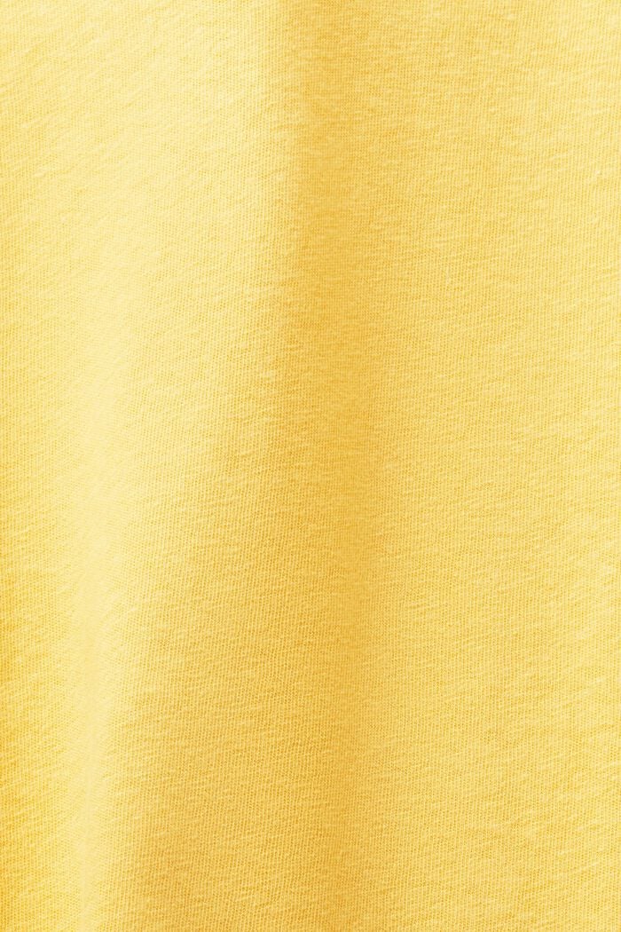 Poloshirt aus Baumwolle-Leinen-Mix, SUNFLOWER YELLOW, detail image number 5