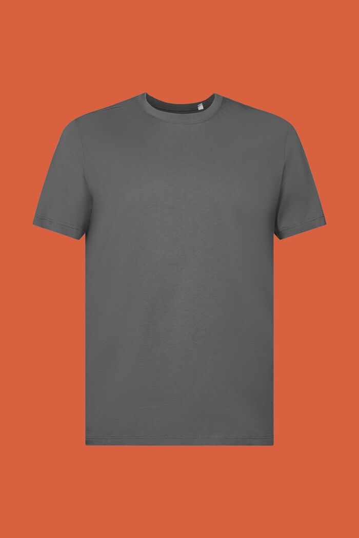 Jersey T-Shirt, 100% Baumwolle, DARK GREY, detail image number 6